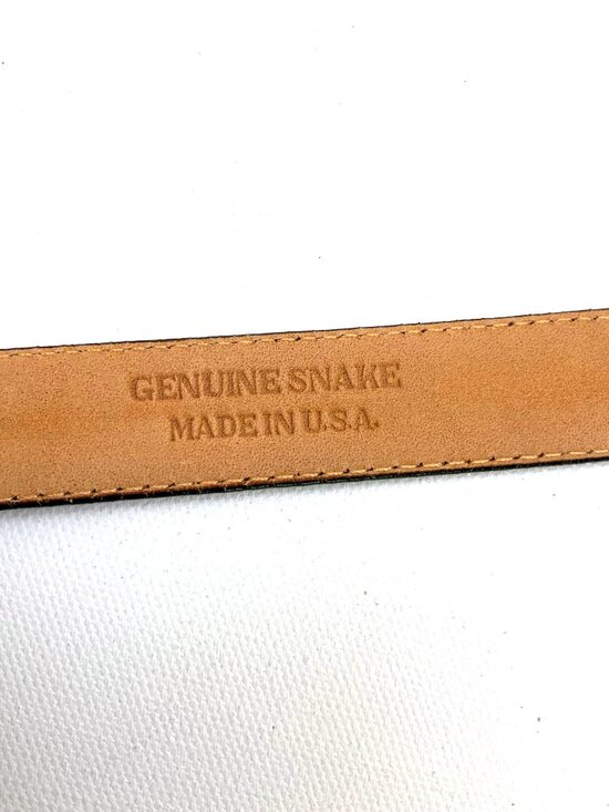 Genuine Snake Skin Black Belt from The Worth Collection Sz M main image 16